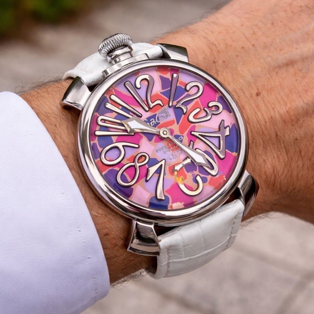 GaGà Milano Manuale 48mm Stainless Steel Multi Colour Rare Model Unisex